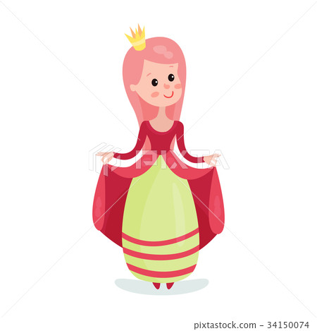 Beautiful cartoon princess girl character in a Beautiful cartoon princess girl character in a 34150074