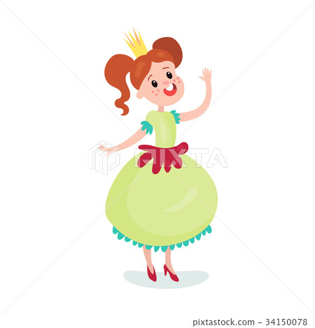 Beautiful cartoon princess girl character in a 34150078