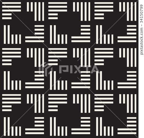 Seamless pattern with stripes. Vector abstract 34150799