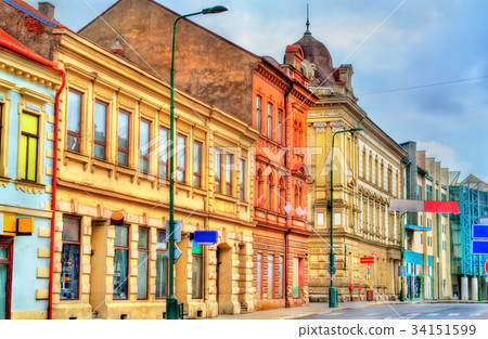 Buildings in the old town of Trebic, Czech Buildings in the old town of Trebic, Czech 34151599