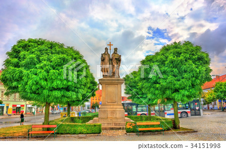 Statue of Saints Cyril and Methodius in Trebic 34151998