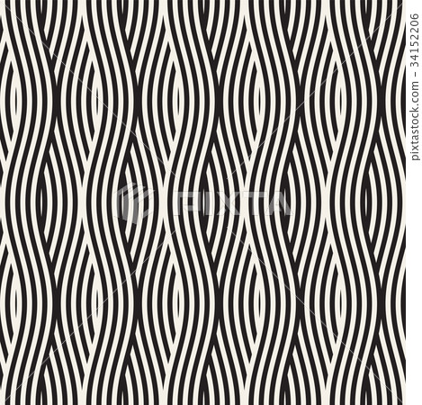 Abstract geometric pattern with wavy lines 34152206