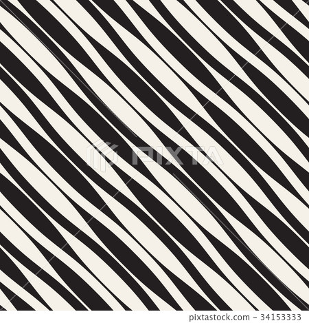 Wavy stripes vector seamless pattern. Retro wavy 34153333