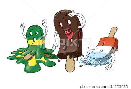 Melting ice cream, it is hot Summer icepocalypse 34153983