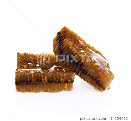 Honeycomb, honey isolated on white background Honeycomb, honey isolated on white background 34154452