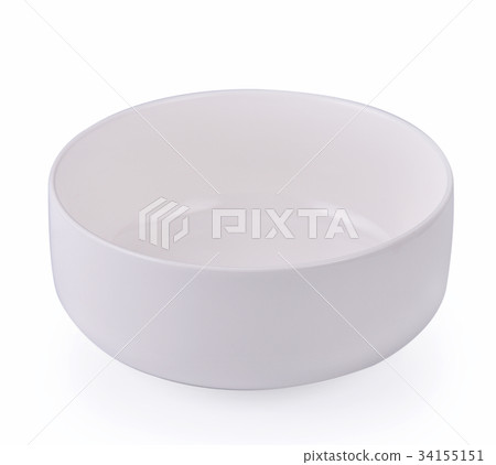 Empty bowl white on white background 34155151
