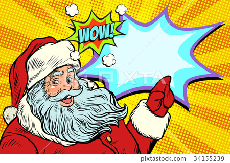 Wow Santa Claus, New year and Christmas 34155239