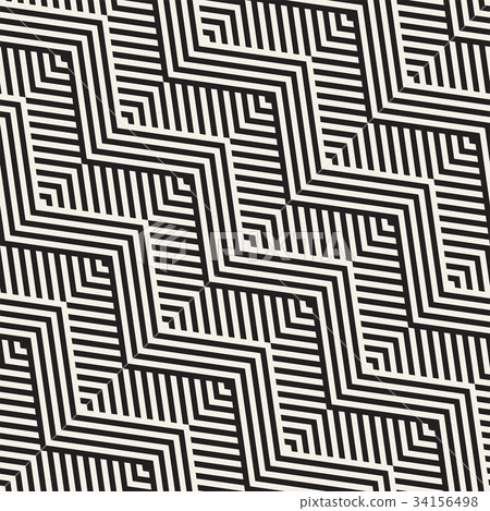 Abstract ZigZag Parallel Stripes. Stylish Ethnic Abstract ZigZag Parallel Stripes. Stylish Ethnic 34156498