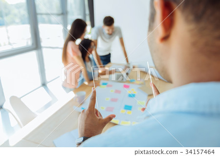 Selective focus of a modern tablet 34157464