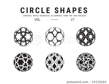 Universal circle shapes set Universal circle shapes set 34158264