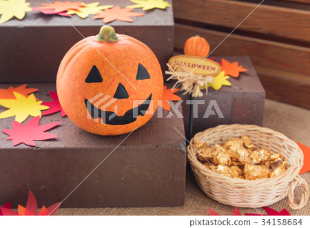 萬聖節南瓜糖果玩具南瓜萬聖節圖像 34158684