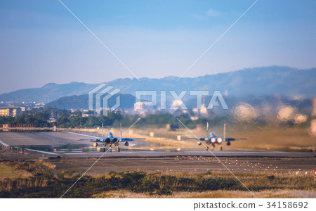 F15 Eagle fighter to take off 34158692