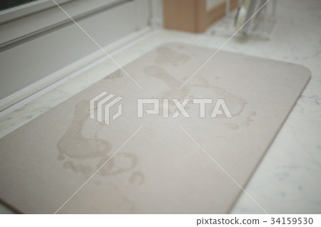 Bath Mat Diatomaceous Earth Water Absorption Stock Photo