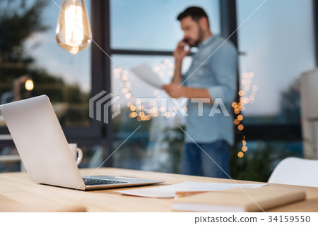 Selective focus of a modern laptop 34159550