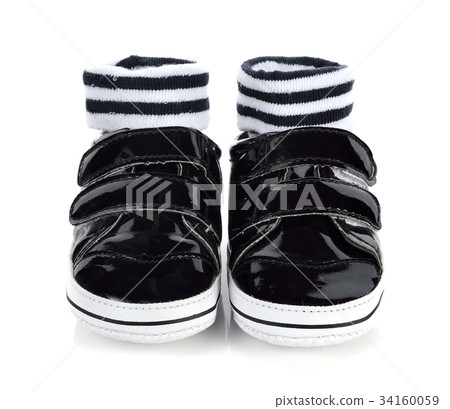 Children's shoes on white background. Children's shoes on white background. 34160059