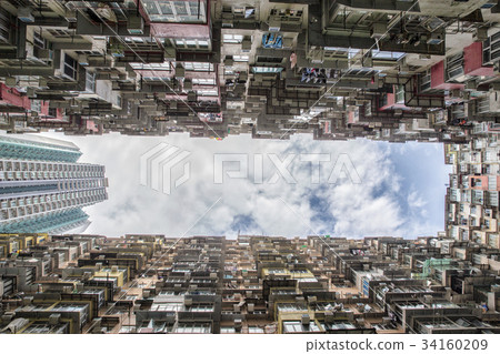 Landscape of the downtown area of Hong Kong 34160209