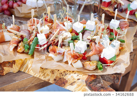 Beautifully decorated catering banquet table 34162688