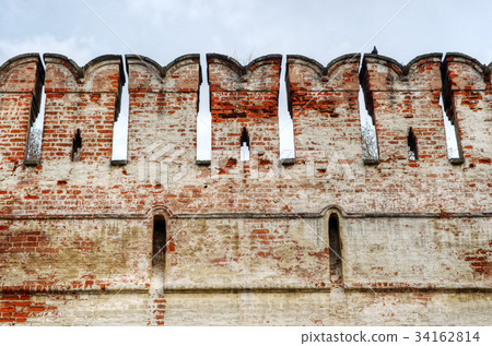 The wall of Novodevichy convent in Moscow 34162814