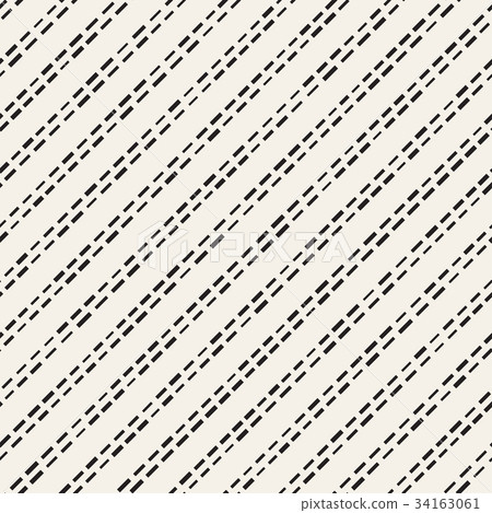 Black and White Irregular Dashed Lines Pattern 34163061
