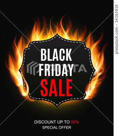 Black Friday Sale Inscription Banner Design 34163916