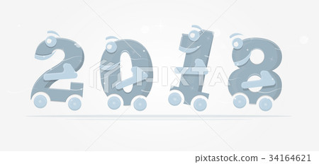 Fun figures on wheels for childrens illustrations. Fun figures on wheels for childrens illustrations. 34164621