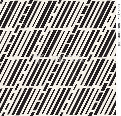 Black and White Irregular Dashed Lines Pattern 34164883