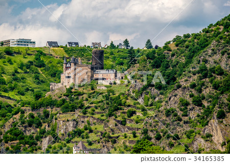 Katz Castle at Rhine Valley near St. Goarshausen 34165385