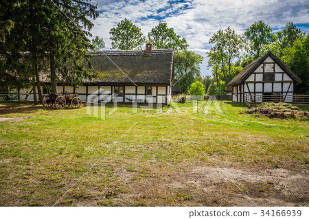 Old wooden house in Kluki, Poland 34166939