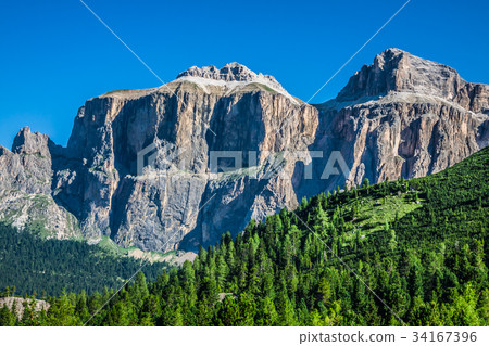 Sass Pordoi south face (2952 m) in Gruppo 34167396