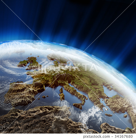 Europe 3d rendering landscape 34167680