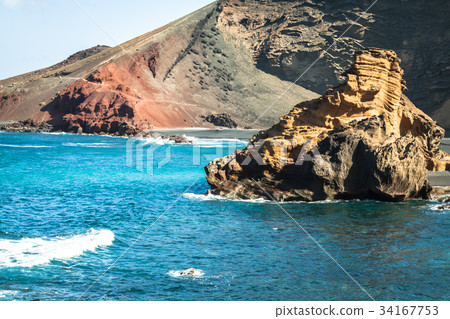 El Golfo bay, Western Lanzarote, Canary islands 34167753
