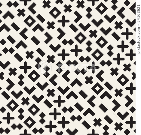 Vector random shapes seamless pattern. Modern - Stock Illustration ...