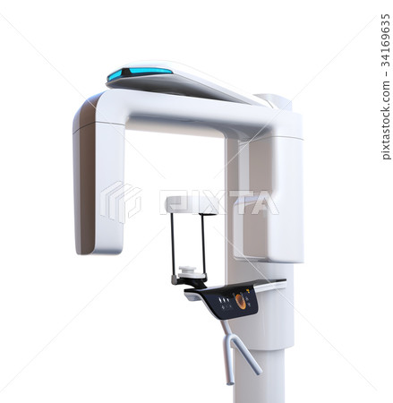 An image of a dental panoramic / CT combined imaging system with face-to-face positioning and touch panel operation. original design 34169635