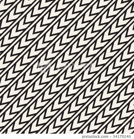 Vector seamless zigzag line pattern. Abstract 34170240