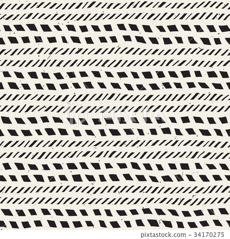 Seamless pattern hand drawn brush strokes. Ink - Stock Illustration ...