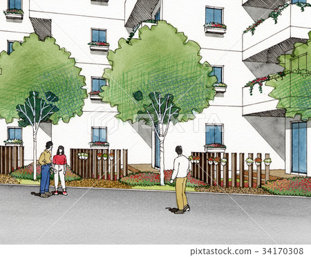 公寓的人住宅的居民市圖像城市形象家庭女人 公寓的人住宅的居民市圖像城市形象家庭女人 34170308