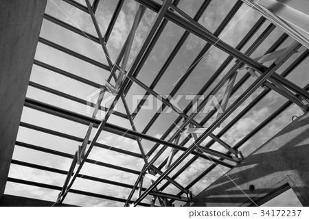 Structure of steel roof. 34172237