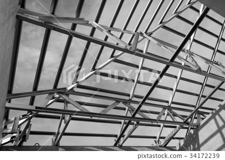 Structure of steel roof. 34172239