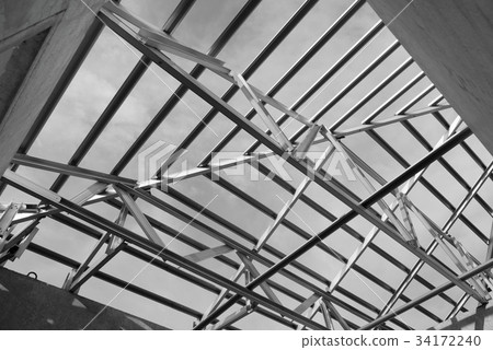 Structure of steel roof. 34172240