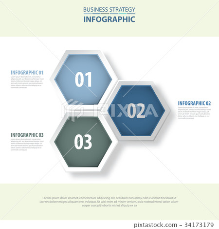 3 modern and clean hexagon Business Infographics - Stock Illustration ...