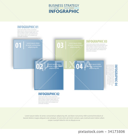 business infographics design template blue color - Stock Illustration ...