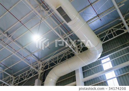 HVAC duct air conditioner ventilation pipes system HVAC duct air conditioner ventilation pipes system 34174208