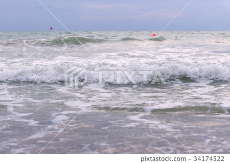 Wave on Tropical beach in pattaya Thailand 34174522