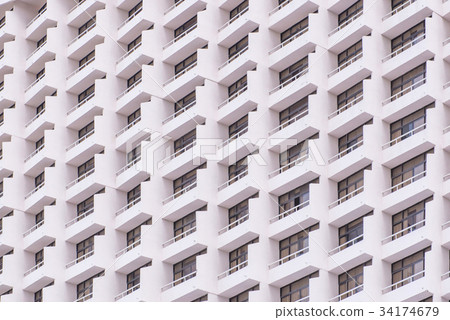 balcony of apartment building in the city balcony of apartment building in the city 34174679