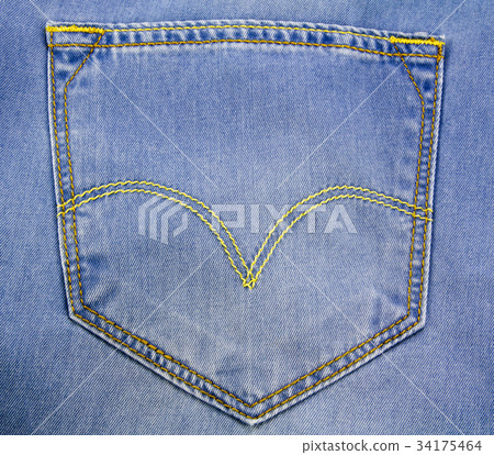 Light blue jeans back pocket Light blue jeans back pocket 34175464