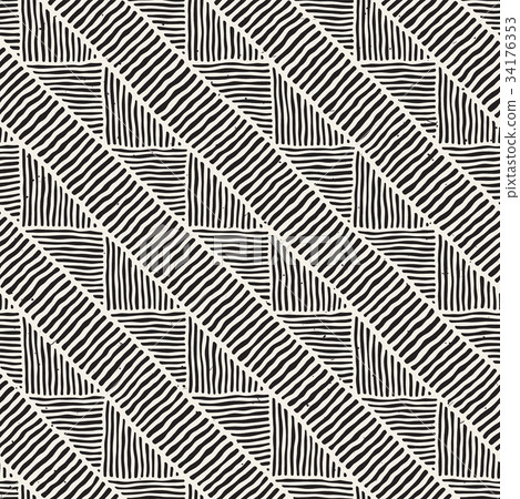 Hand drawn style ethnic seamless pattern. Abstract Hand drawn style ethnic seamless pattern. Abstract 34176353