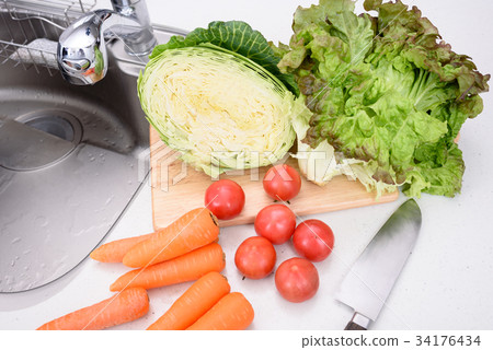 Vegetables kitchen cooking image 34176434
