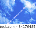 藍天和太陽的圖像 34176485