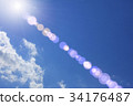 藍天和太陽的圖像 34176487
