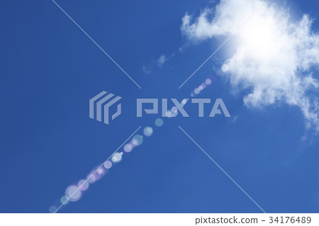 藍天和太陽的圖像 藍天和太陽的圖像 34176489